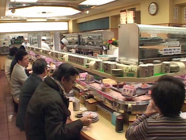 回転ずし屋の様子
