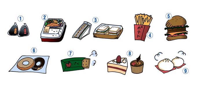 いろいろなファーストフード